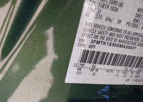 2025 Ford Mustang Mach-E Select from USA, damaged, VIN 3FMTK1S58SMA30431